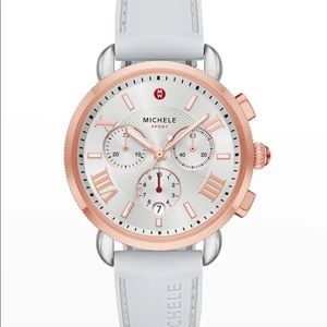 Michele Watch Sporty Sport Sail Slate Silicone Watch